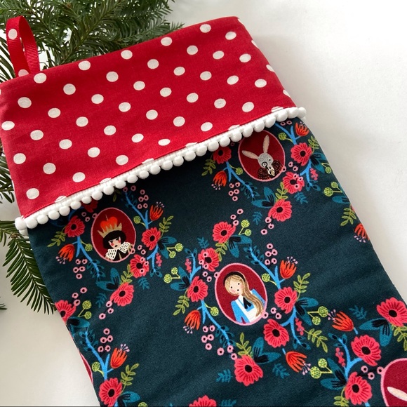 Rifle Paper Co Alice in Wonderland Stocking - Picture 2 of 4